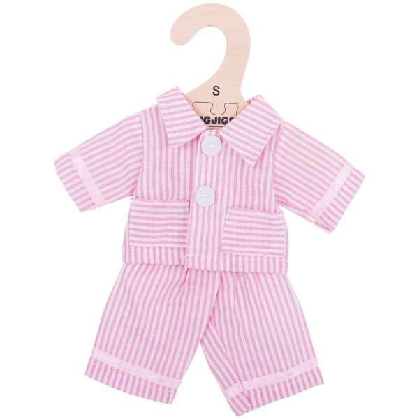 Dolls Clothes - Pink Striped Pyjamas