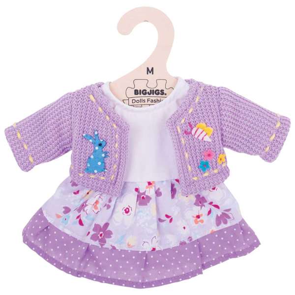 Dolls Clothes - Dress with Bunny Cardigan