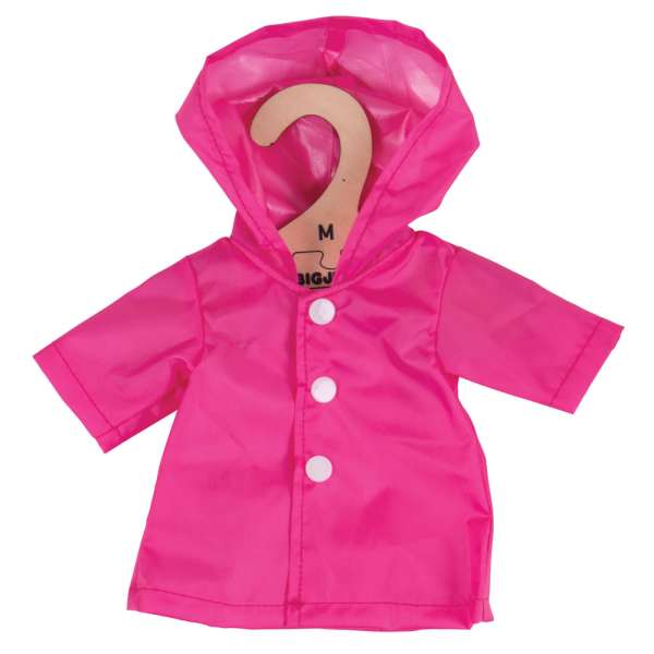 Dolls Clothes - Pink Raincoat with Hood