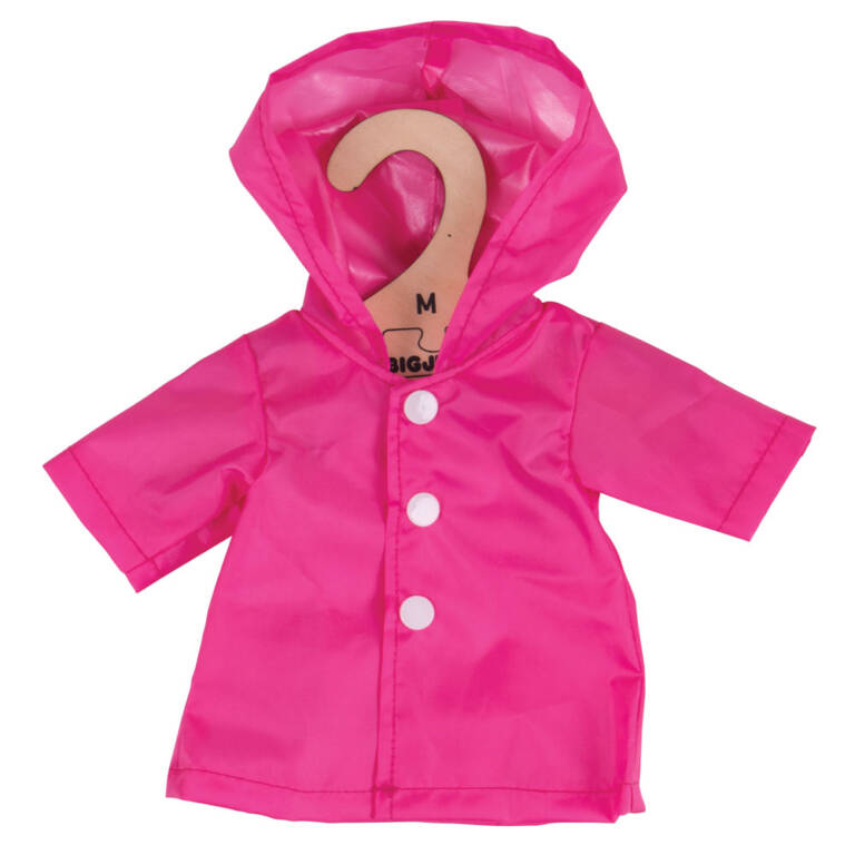 Dolls Clothes - Pink Raincoat with Hood