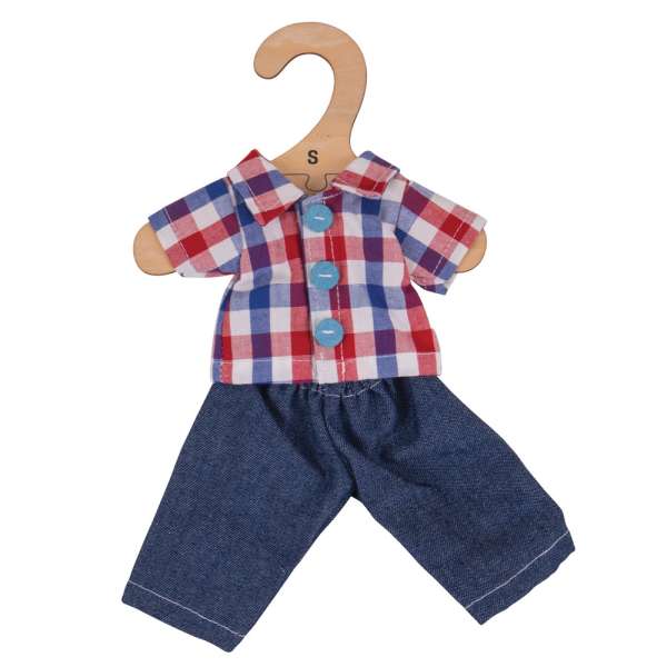 Dolls Clothes - Jeans with Check Shirt